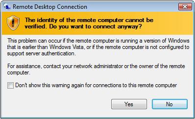 Remote Desktop Connection Client - Warning.png